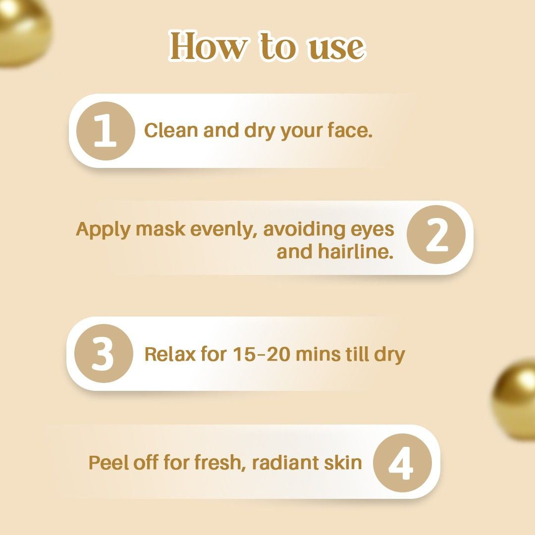 Glamveda Pure Glow Gold Peel Off Mask Enriched With Orange Peel | 60gm