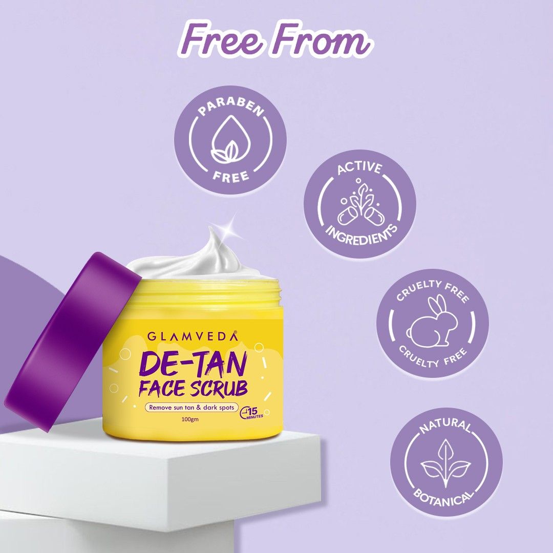 Glamveda De-tan Face Scrub