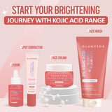 Glamveda 2% Kojic Acid Face Care Set – Brightening Face Wash & Cream Duo | Fades Dark Spots | Evens Skin Tone | Fights Acne & Boosts Radiance