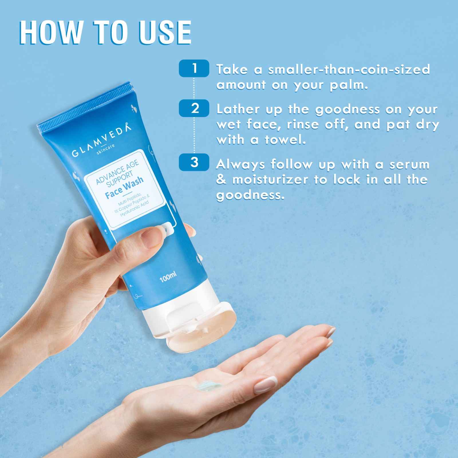 Copper Peptide & Hyaluronic Acid Advance Age Support face Wash