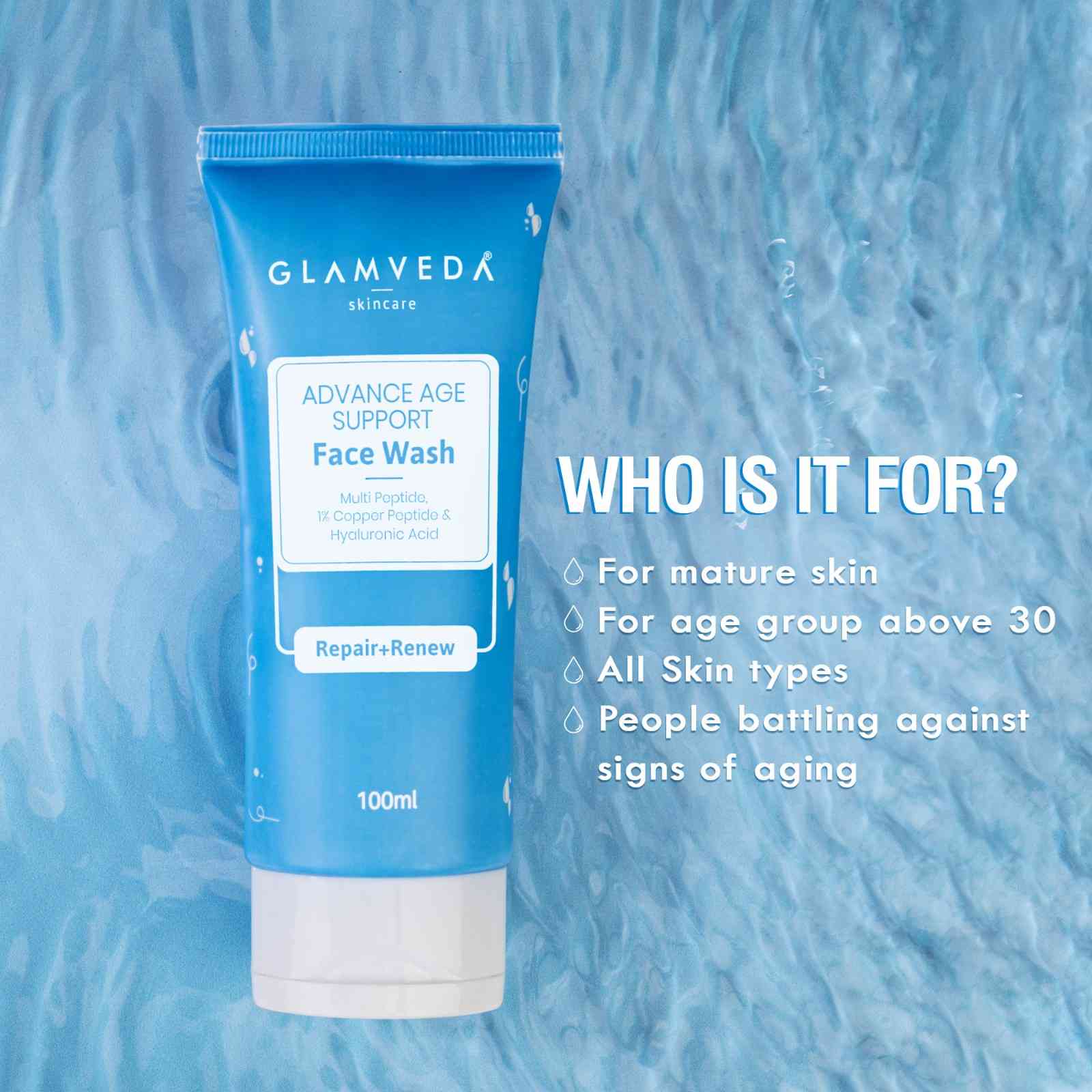 Copper Peptide & Hyaluronic Acid Advance Age Support face Wash