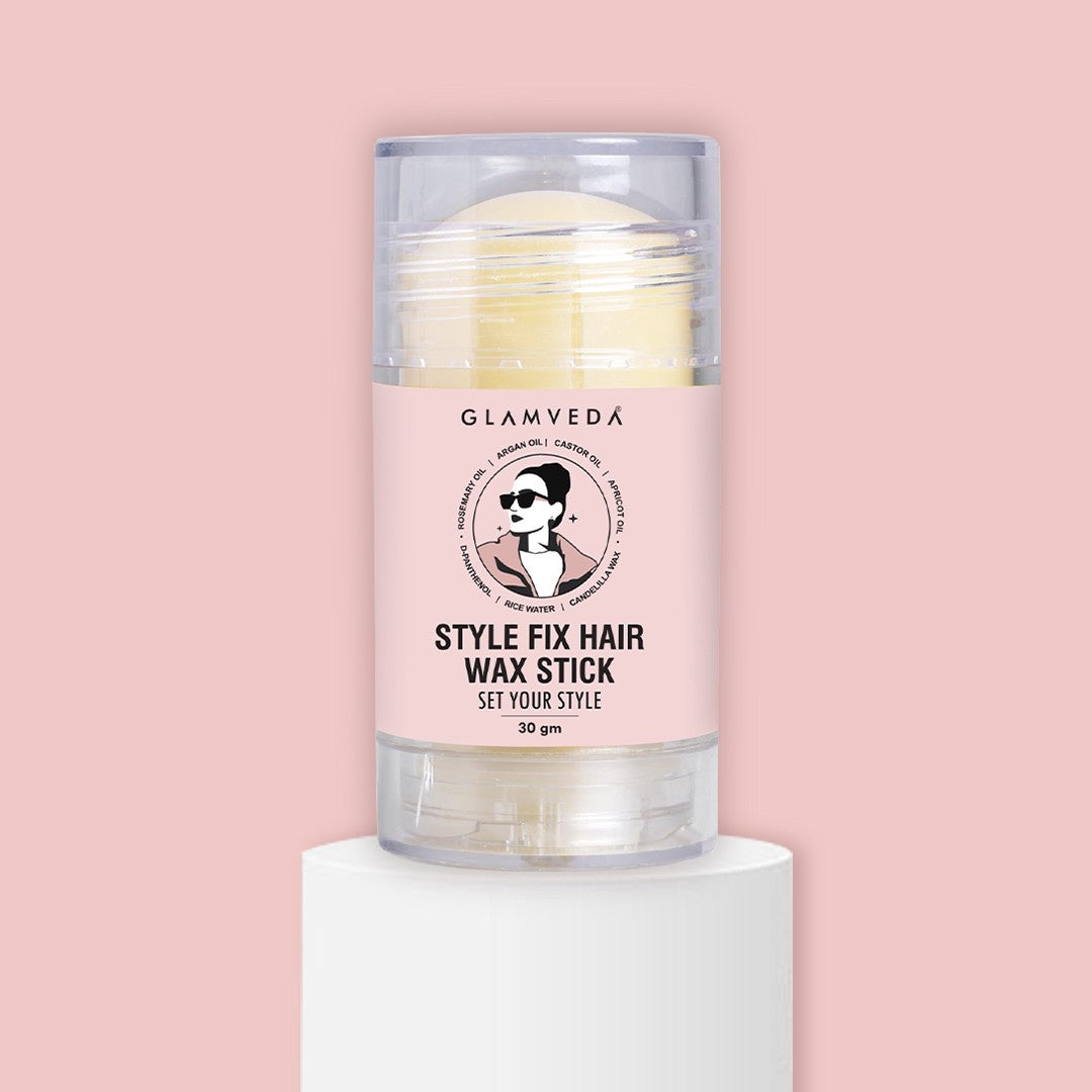 Glamveda Style Fix Hair Wax Stick | Non-Sticky, Non-Greasy Frizz Control for Baby Hair & Flyaways | Hair Styling Stick for All Hair Types