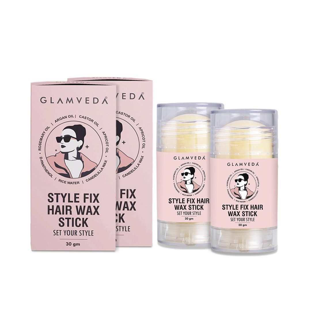 Glamveda Style Fix Hair Wax Stick | Non-Sticky, Non-Greasy Frizz Control for Baby Hair & Flyaways | Hair Styling Stick for All Hair Types