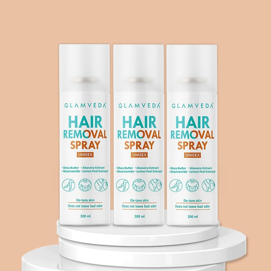 Hair Removal Spray for Women & Men | Painless Hair Remover for Legs, Underarms, Chest | For Sensitive Skin & All Skin Types | 200ml