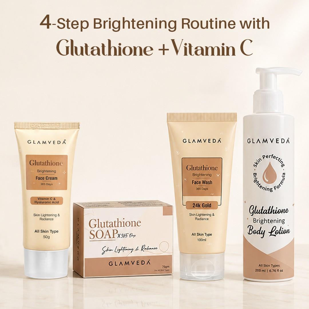 Glutathione Bath & Body Skincare Routine Combo | Set of 4 Kit
