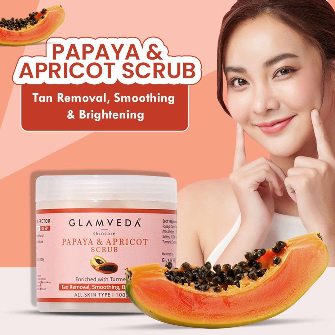 Glamveda Papaya & Apricot Anti Tan Scrub 100gm