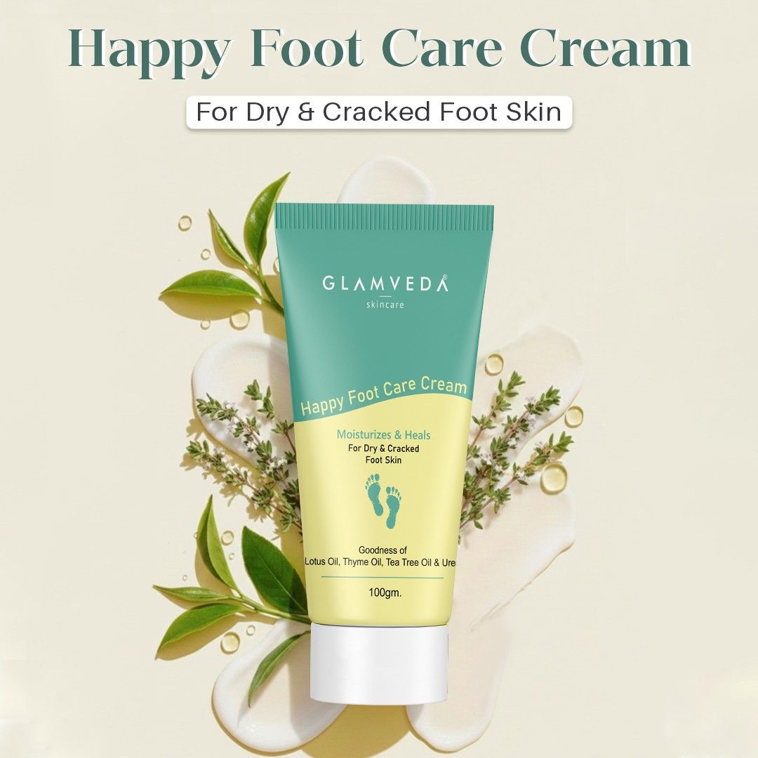 Glamveda Happy Foot Care Cream for Cracked Heels | Nourishment & Hydration