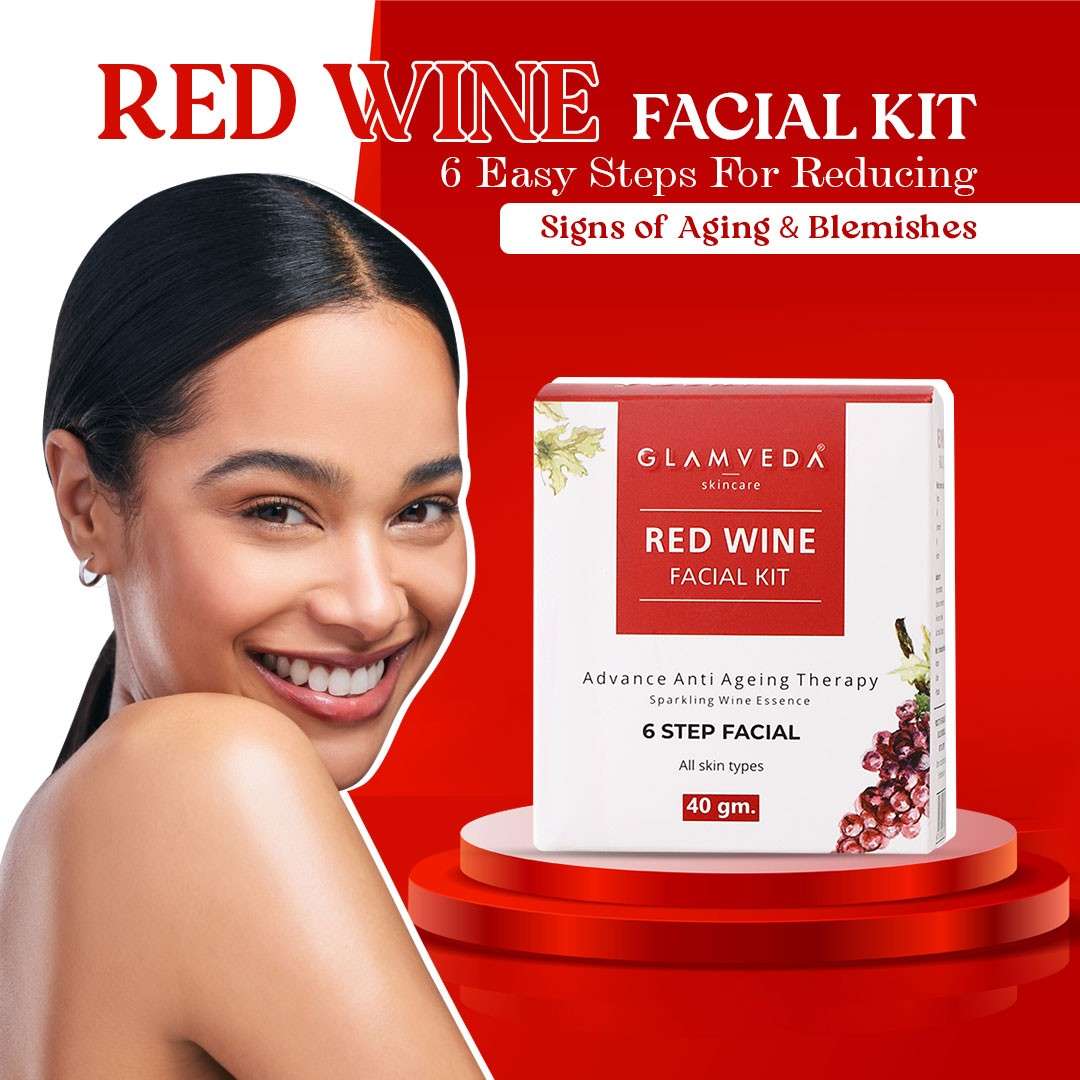 Glamveda Red Wine Advance Anti Ageing Facial kit 40gm