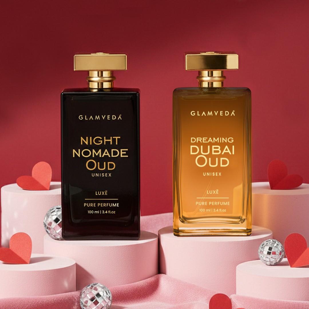 Glamveda Valentine Duo Edition Unisex Pure Perfume Combo – Night Nomade Oud & Dreaming Dubai Oud