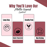 Glamveda X Rashami Desai Mini Liquid Lipstick (Boss Up - 020) - 1.2ml