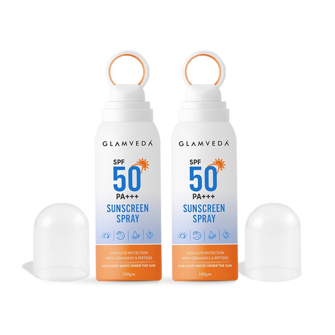 Glamveda Body Sunscreen Spray SPF 50 PA+++ | Water-Resistant, Non-Greasy & Quick-Absorbing | Broad Spectrum UV Protection for Outdoor Use – 100ml