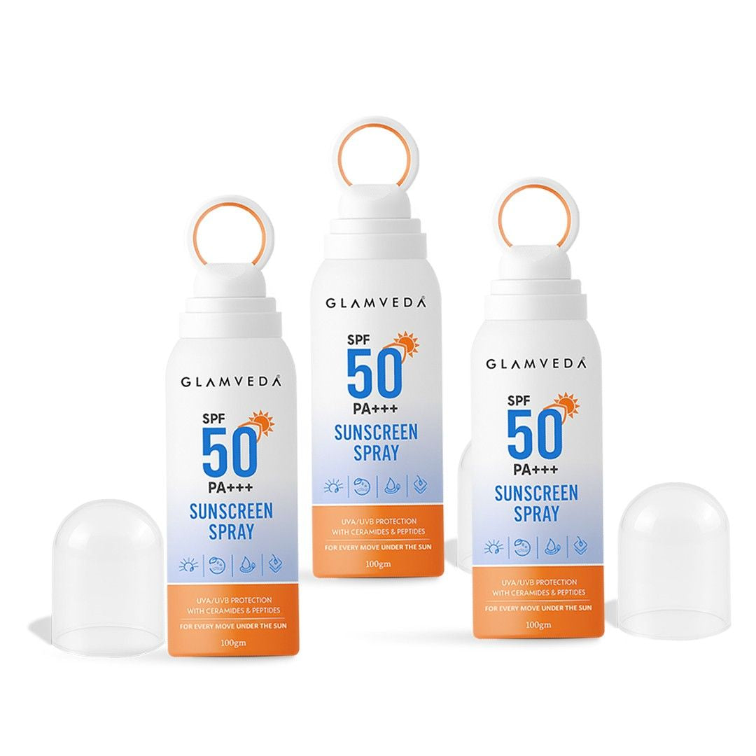 Glamveda Body Sunscreen Spray SPF 50 PA+++ | Water-Resistant, Non-Greasy & Quick-Absorbing | Broad Spectrum UV Protection for Outdoor Use – 100ml
