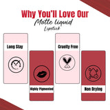 Glamveda X Rashami Desai Mini Liquid Lipstick (Kiss Me - 019) - 1.2ml