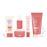 Glamveda 2% Kojic Acid 5-Step Skincare Routine Combo | Brightens Skin, Reduces Dark Spots, Evens Tone & Provides Lightweight Coverage | Face Wash, Spot Corrector, Serum, Cream & BB Cream For Fair Skin Tone