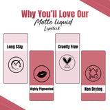 Glamveda X Rashami Desai Mini Liquid Lipstick (Obsessed - 017) - 1.2ml