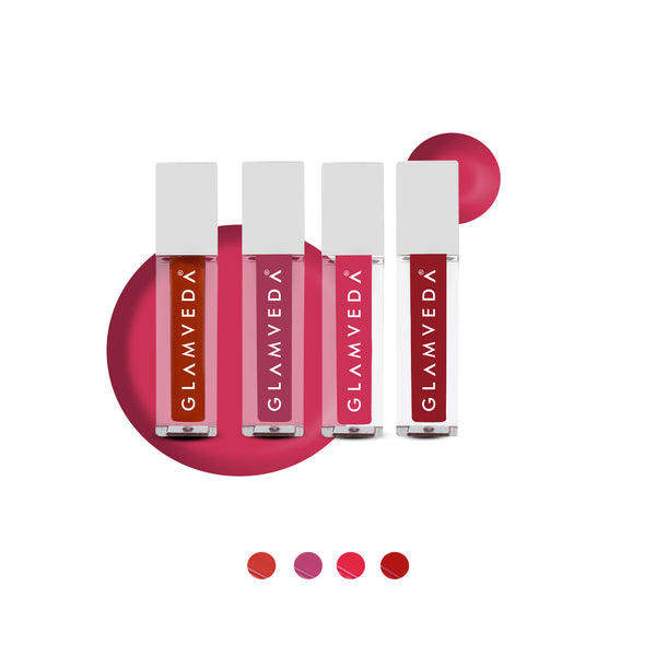 Glamveda X Rashami Desai Festive Look Mini Matte Liquid Lipstick | Pack of 4