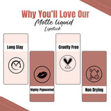 Glamveda X Rashami Desai Mini Liquid Lipstick (Midnight Romance - 013) - 1.2ml