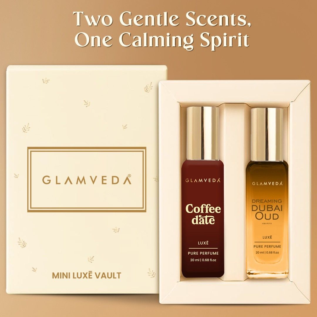 Mocha Oud Affair - Coffee Date + Dreaming Dubai Oud Luxury Unisex Pure Perfume Gift Set 2 x 20ml