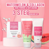 Glamveda Watermelon & Collagen Anti Ageing Combo Gift Pack | Reduces signs of ageing | Face Wash, Facial Kit & Peel Off Mask
