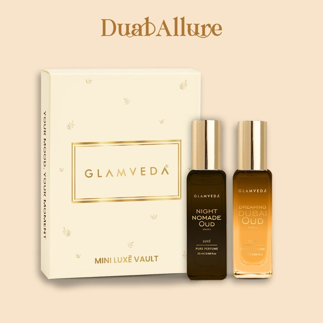 Desert Dreams Duo - Dreaming Dubai Oud +Night Nomade Oud Luxury Unisex Pure Perfume Gift Set 2 x 20ml
