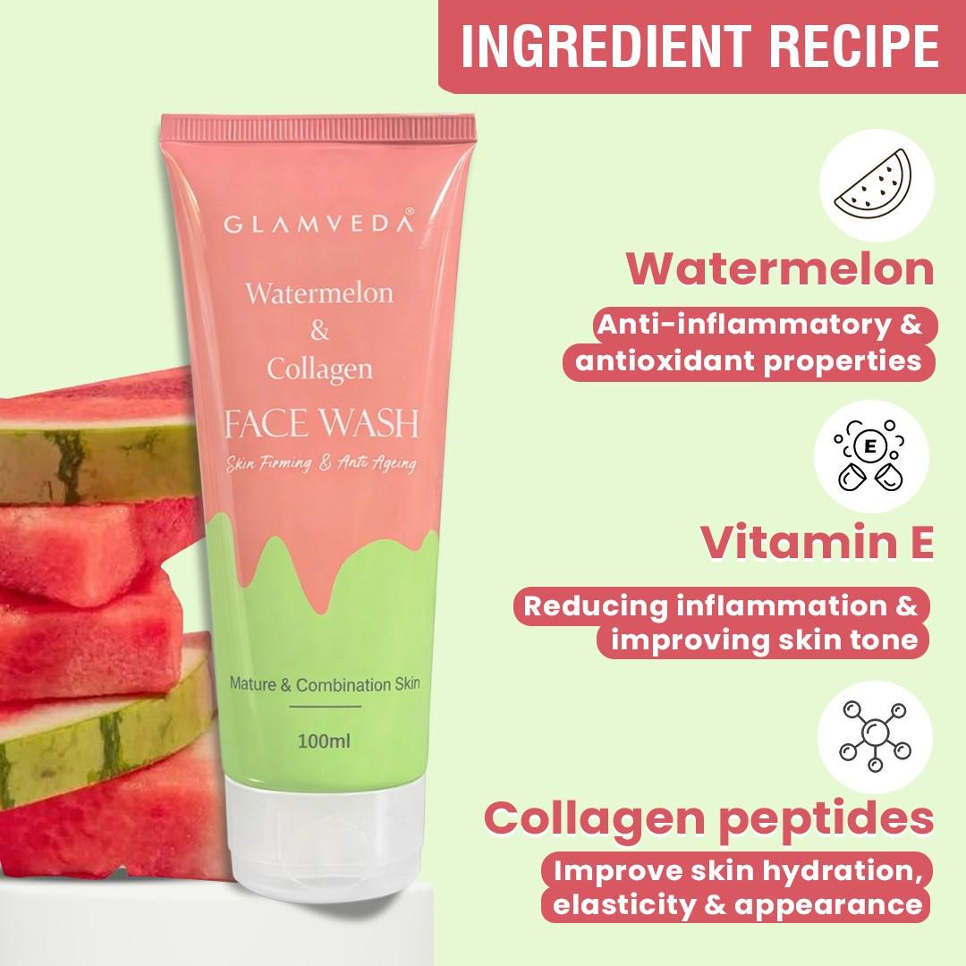 Glamveda Watermelon & Collagen Firming Face Wash