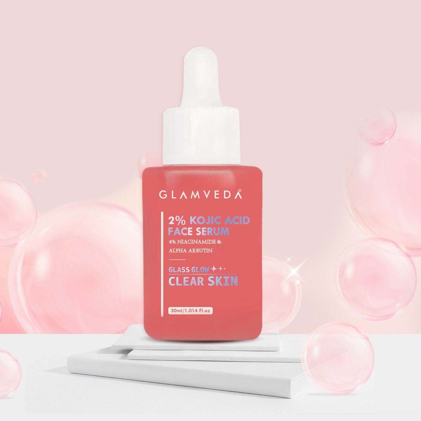 Glamveda 2% Kojic Acid Face Serum with Niacinamide & Alpha Arbutin | For Dark Spots