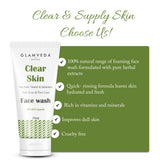 Glamveda Clear Skin Tea Tree, Neem & Aloe Vera Anti Acne Face Wash