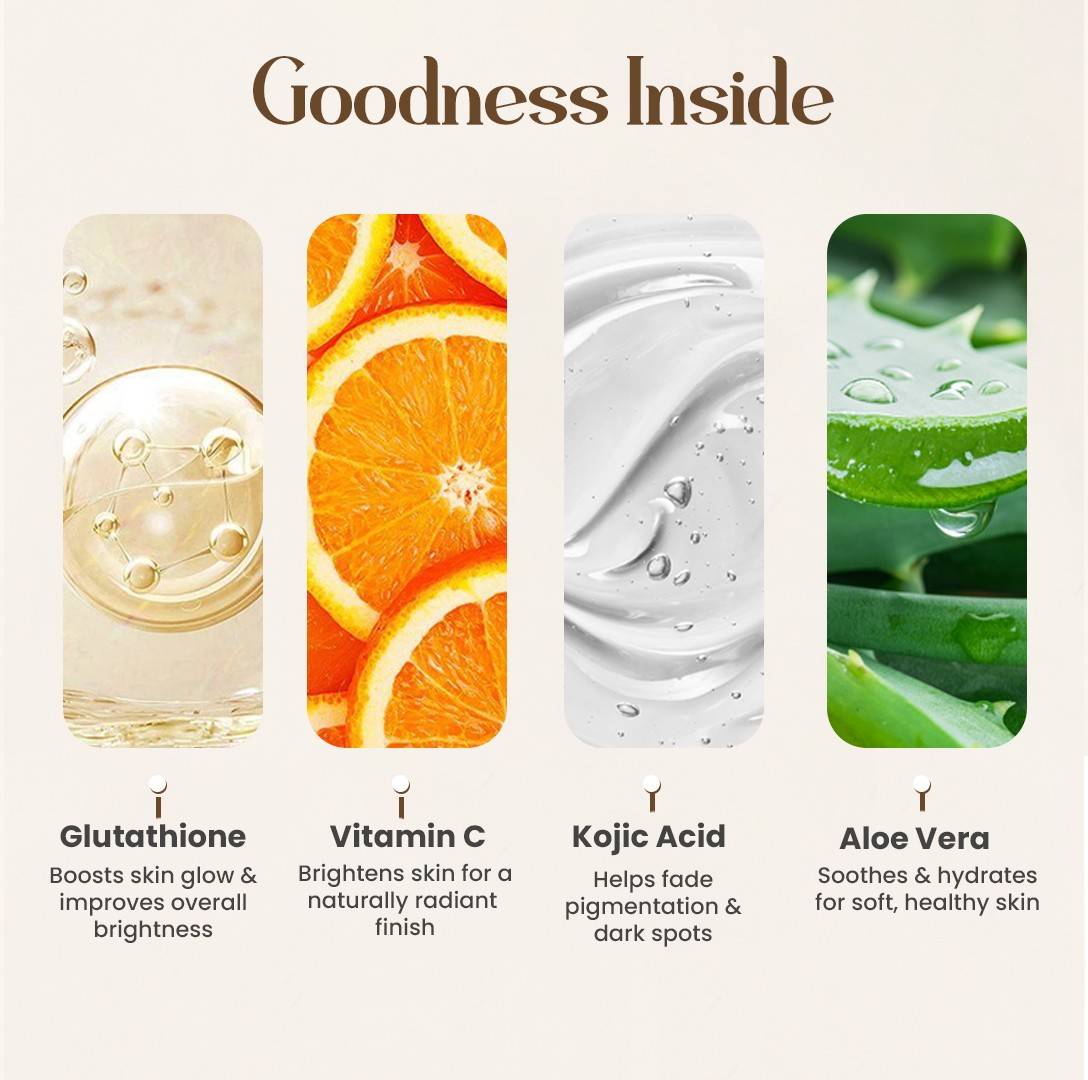 Glutathione Brightening & Dark Spots Removal 3 Steps Skincare Routine