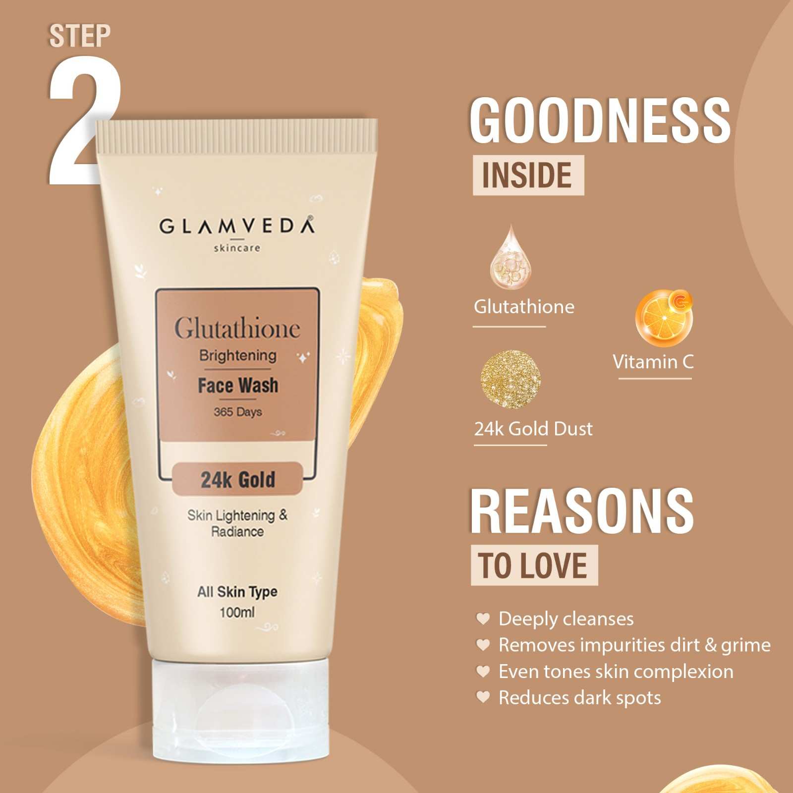 Glutathione Bath & Body Skincare Routine Combo | Set of 4 Kit | For Skin Brightening and Lightening | ( Face Wash + Face Cream + Body Lotion + Soap )