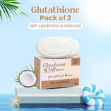 Glamveda Glutathione Skin Lightening & Whitening Soap with Kojic Acid Pack of 2