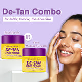 Glamveda De-Tan Combo Face Scrub & Face Cream Mask 200GM