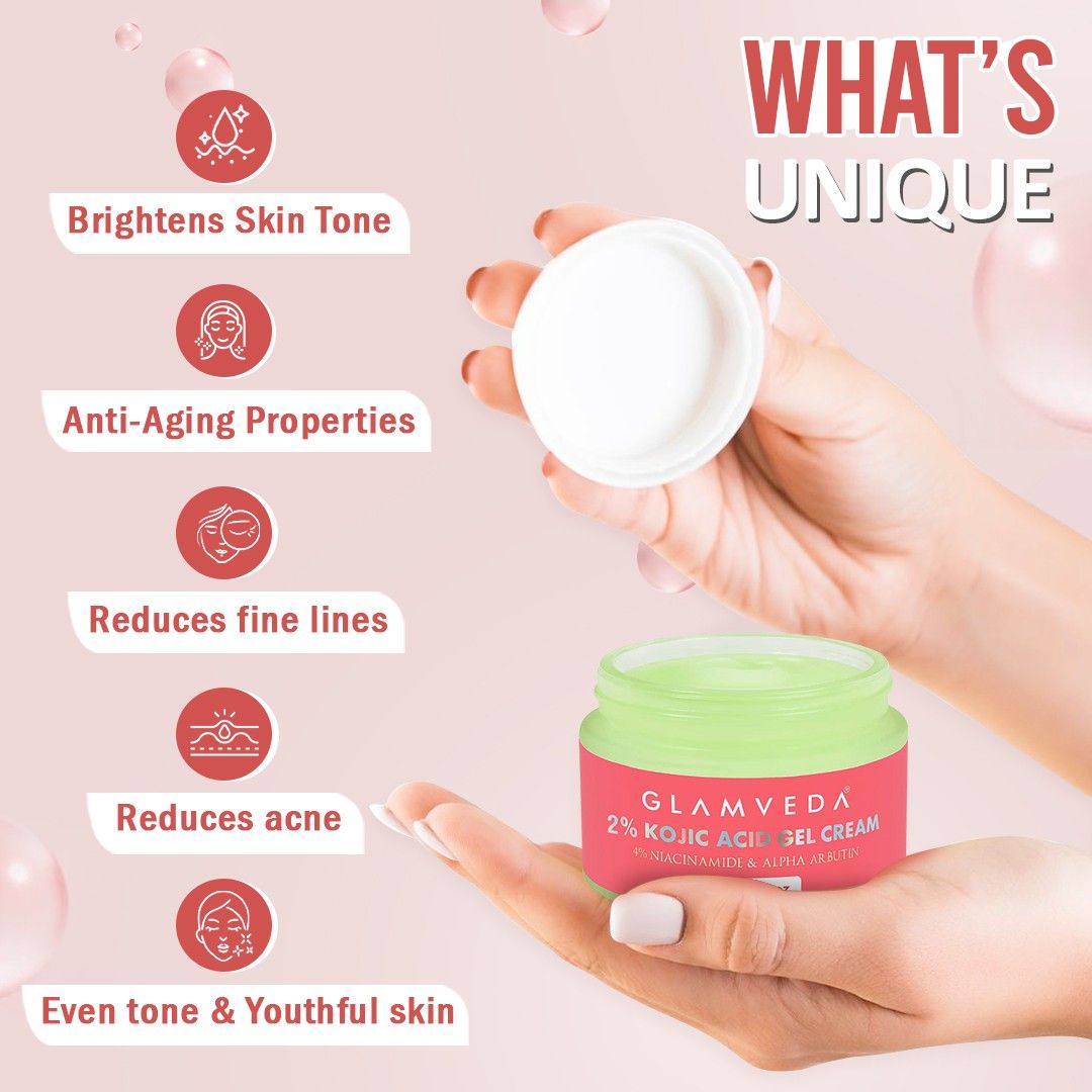 2% Kojic Acid Gel Cream with Niacinamide & Alpha Arbutin | For Hyperpigmentation
