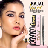 Glamveda Smoky Intense Black Kajal, 24Hr long stay, Waterproof & Smudgeproof