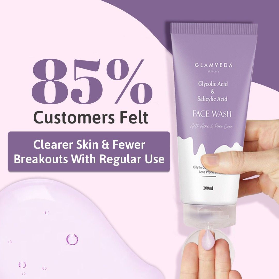 Glycolic acid & Salicylic Acid Anti Acne face wash