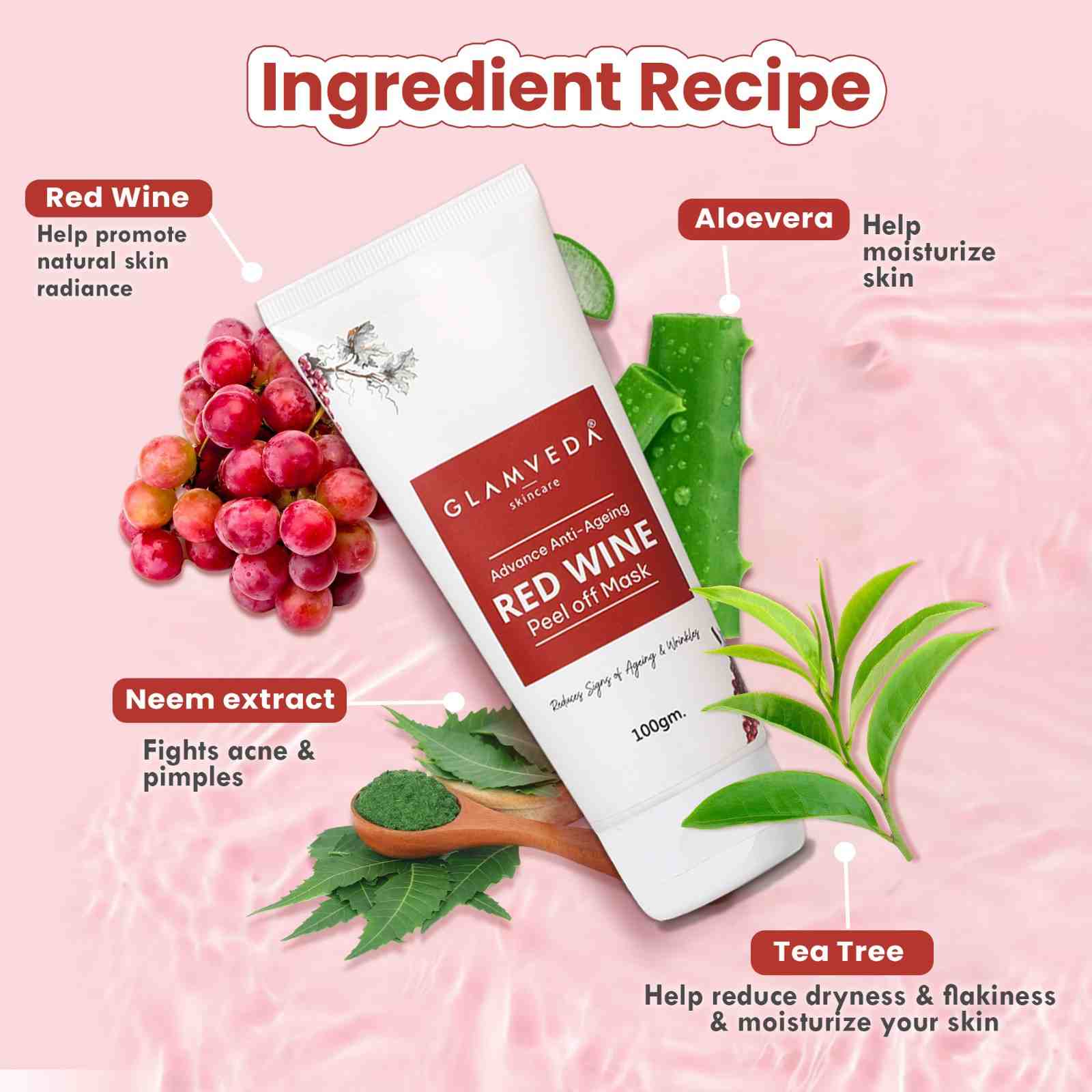 Glamveda Red Wine Peel Off Mask