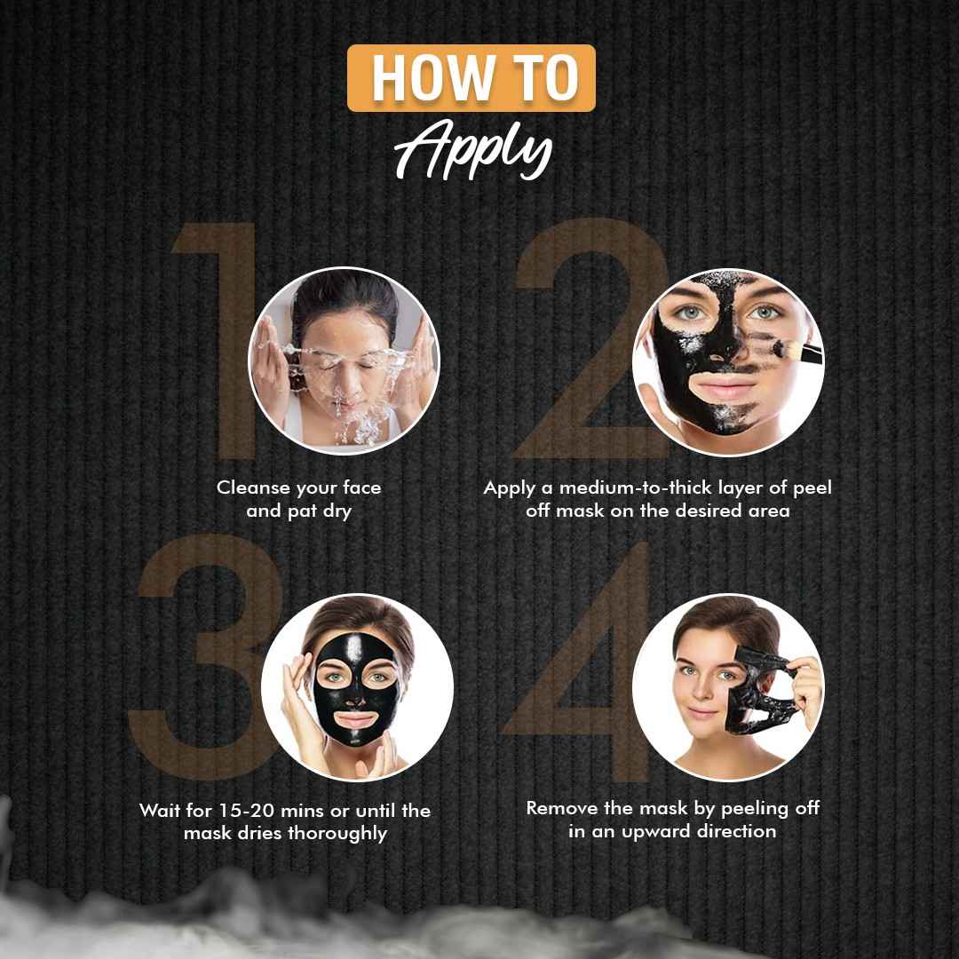 Glamveda Activated Charcoal Peel Off Mask Removes Blackheads and Whiteheads | 60gm