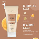 Glamveda Glutathione Skin Brightening and Lightening Combo | 5-Step Skincare Set For Glowing Skin | ( Face Wash + Face Cream + Sunscreen + Serum + Under Eye Cream )