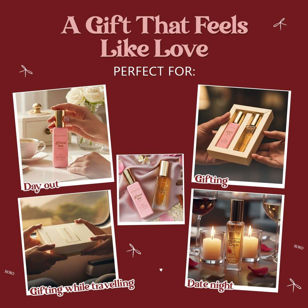 Valentine Heartbeat Pair Perfume Combo | Floral Bae & Dreaming Dubai Oud 40ml