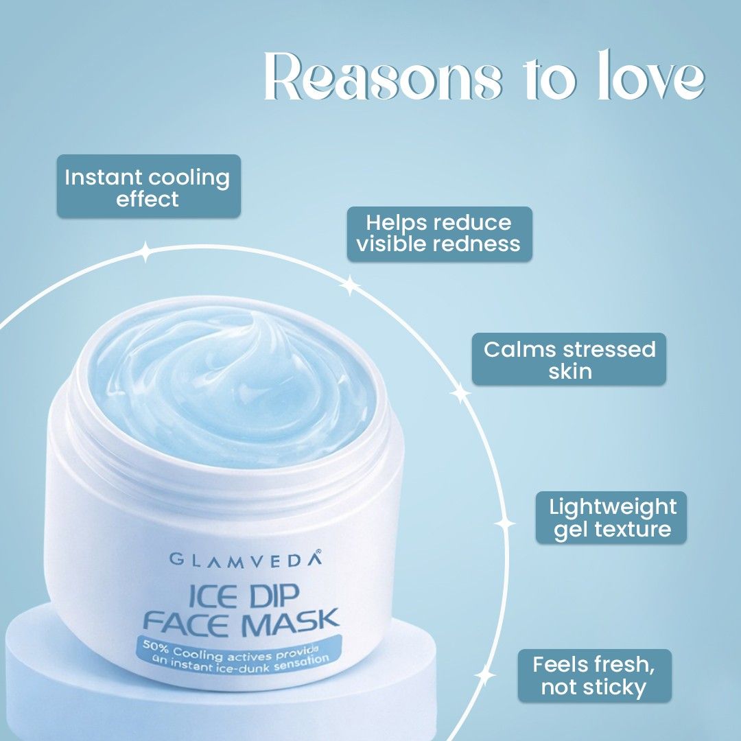 Ice Dip Cooling Face Mask | Instant Ice-Dunk Sensation | 50gm