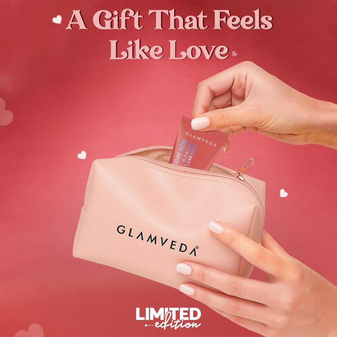 Glamveda Valentine Special Skincare Hamper | 3-Step Kojic Acid Kit for Even Skin Tone