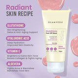 Glamveda Glutathione Peel-Off Mask with Vitamin C & Hyaluronic Acid for Skin Brightening Reduce Dark Spot & Pigmentation