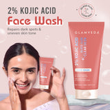 Glamveda Kojic Acid Face Wash With Niacinamide & Alpha Arbutin