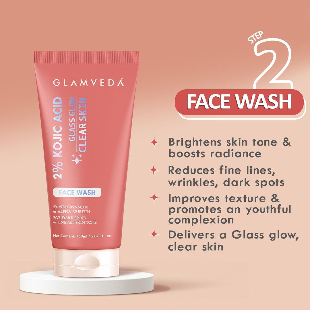 Kojic Acid 6-Step Skincare Kit for Dark Spots & Pigmentation | Face Wash, Serum, Spot Corrector, Cream, Lotion & Soap