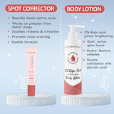 2% Kojic Acid 6-Step Skincare Routine- Facewash, Spot Corrector, Serum, BB Cream(Dark), Cream & Lotion