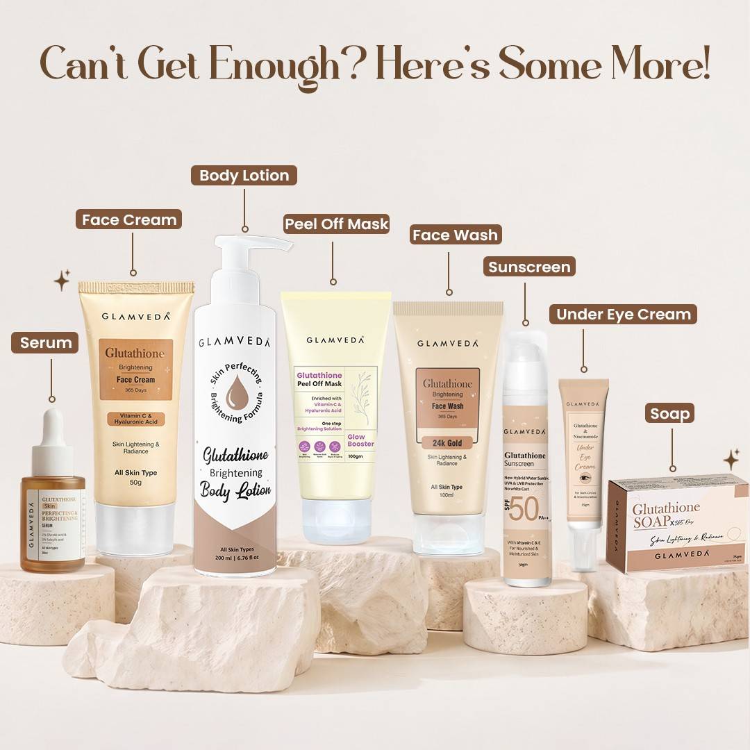 Glutathione Brightening & Dark Spots Removal 3 Steps Skincare Routine