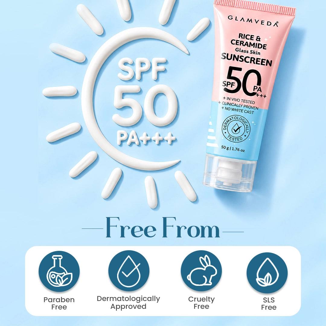 Korean Glass Skin Rice & Ceramide Dewy Sunscreen SPF 50 PA+++