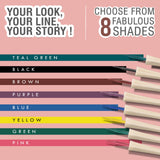 Glamveda Eyeliner Collection – 8 Bold Colors to Unleash Your Creativity | Smudge-Proof, Waterproof & Highly Pigmented