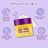 Glamveda De-Tan Combo Face Scrub & Face Cream Mask 200GM
