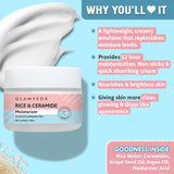 Glamveda Korean Glass Skin Rice & Ceramide 3 Step Combo | Face Wash, Toner & Moisturizer