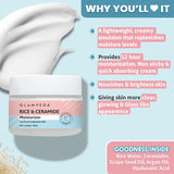 Glamveda Korean Glass Skin Rice & Ceramide 3 Step Combo | Face Wash, Serum & Moisturizer